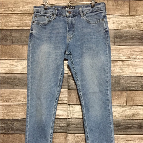 Hollister Epic Flex Skinny Jeans Men’s 30x32 Light Wash Blue Denim - Picture 5 of 11